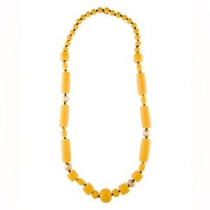 kate spade new york "marina bay" golden yellow gold bead long necklace